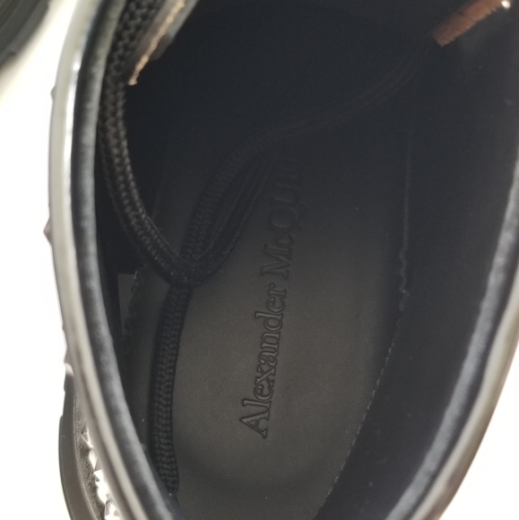 Alexander McQueen Studded Leather Boots Size 38 Black - Picture 8 of 9